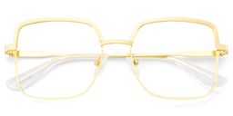 Karan Square Gold Glasses1