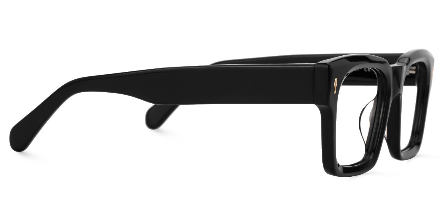 Rectangle Herman Black Frames Designer Glasses2