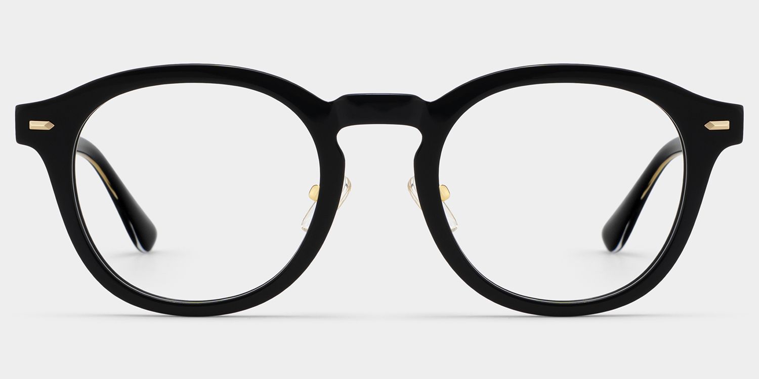 Frances Black Round Glasses for Men & Women | ZEELOOL1