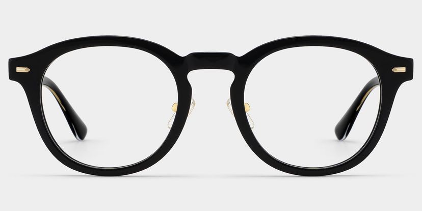 Frances Round Black Glasses