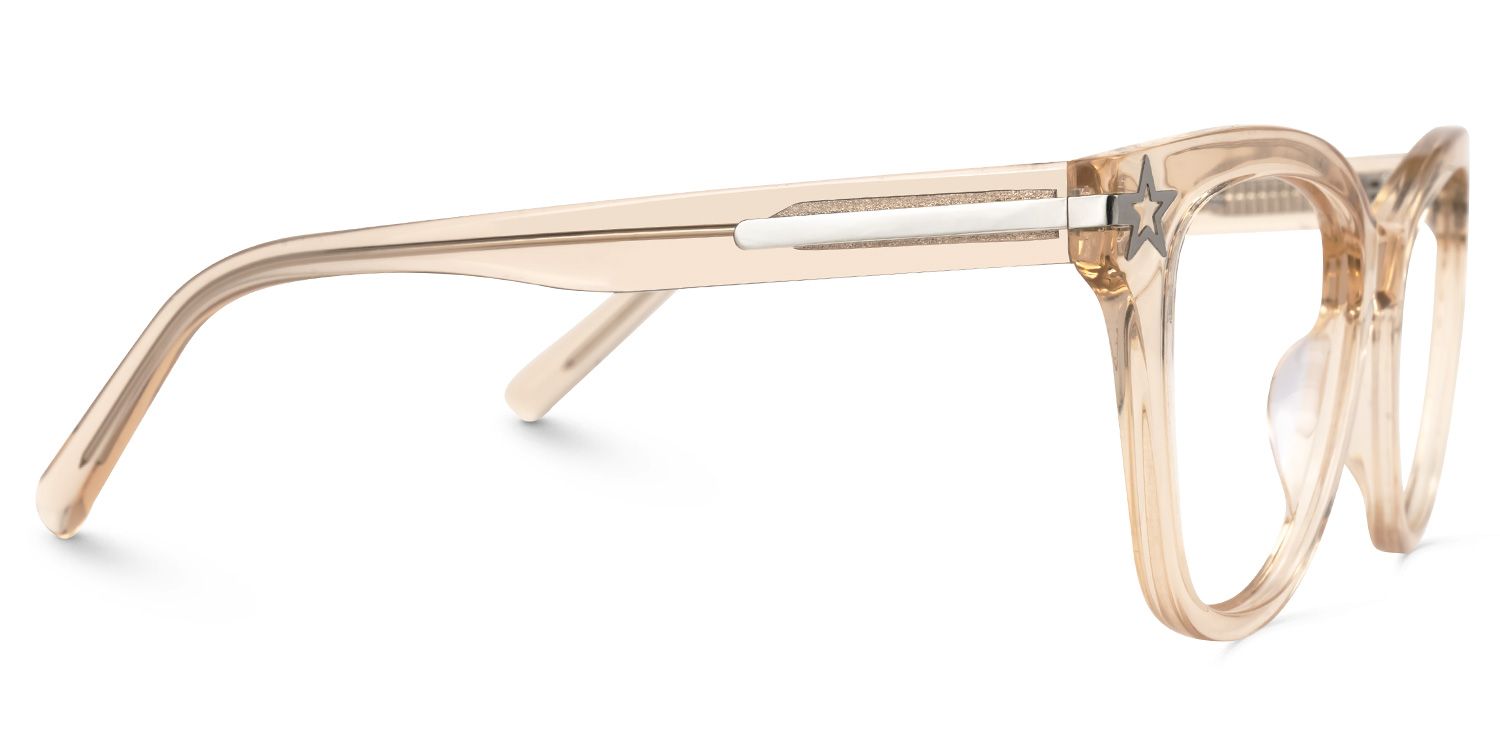 Cateye Kathleen Beige Glasses deals -Zeelool Glasses2