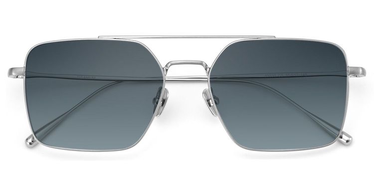 Jensen Silver Aviator Sunglasses