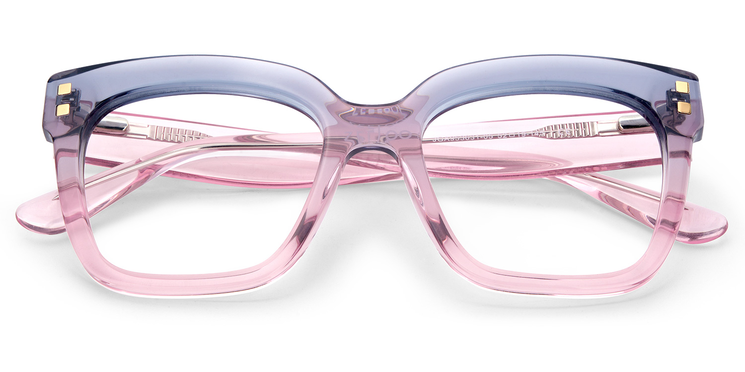 Minguela Square Gray Pink Glasses