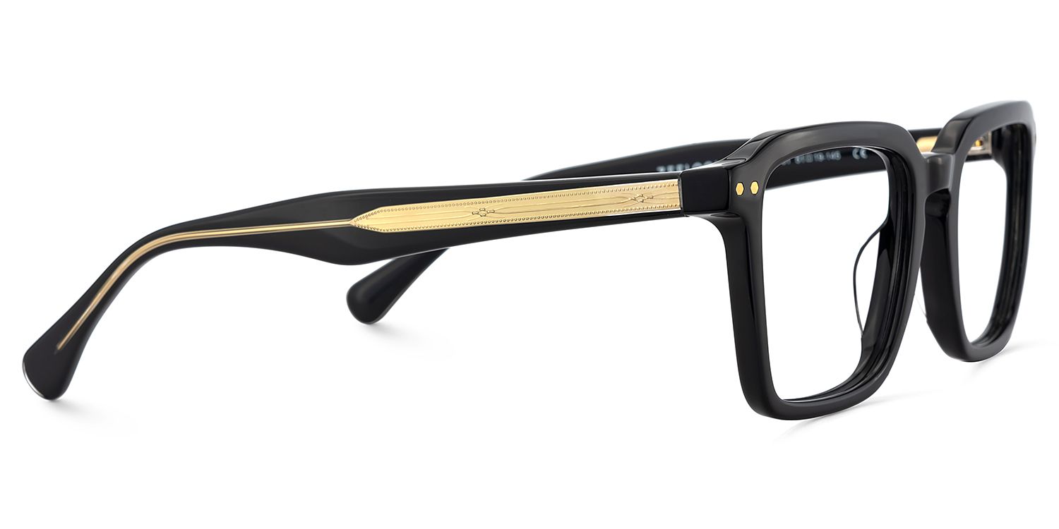 Vickerie Thin Black Glasses in Square Design | ZEELOOL Canada4