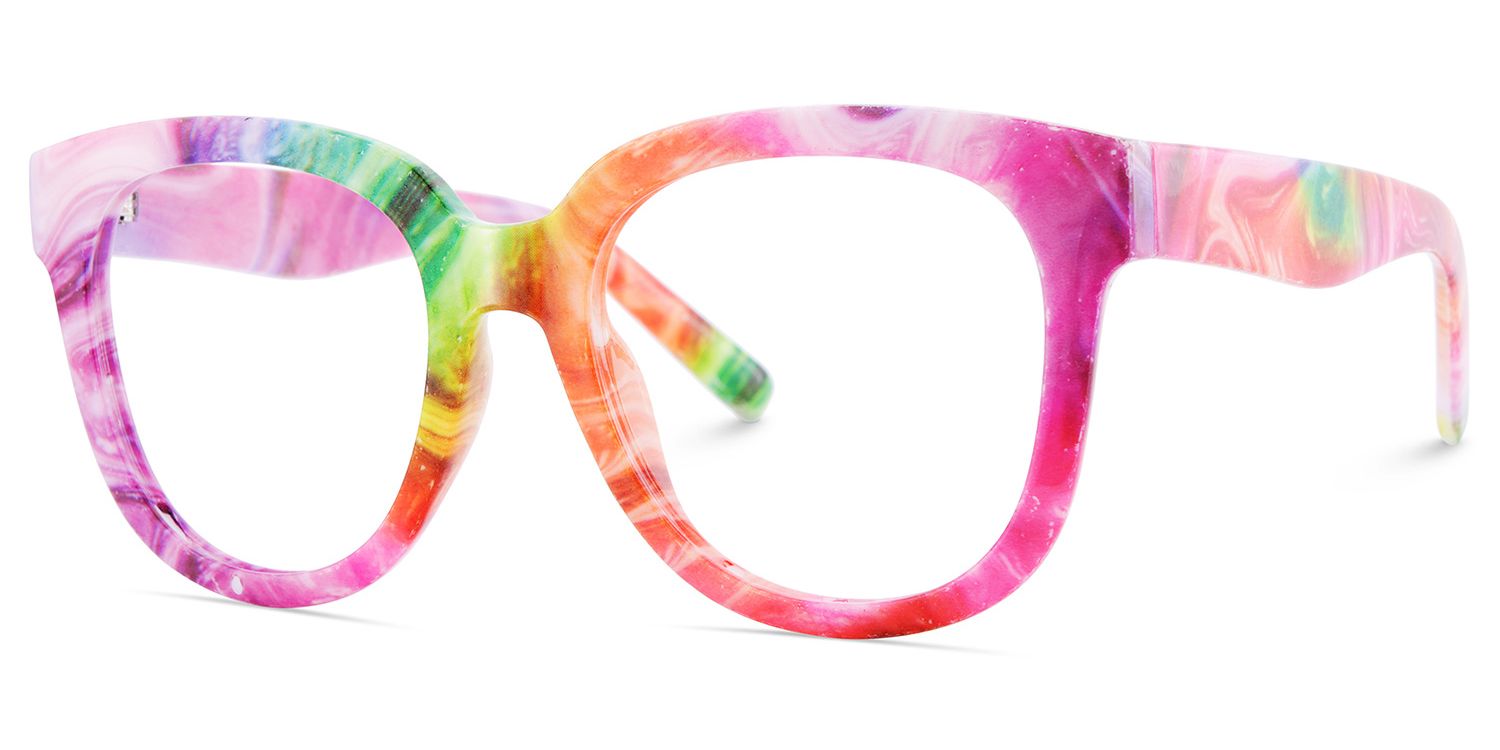 Multicolor Square Frame Glasses - Harrell on Sale | ZEELOOL Canada2