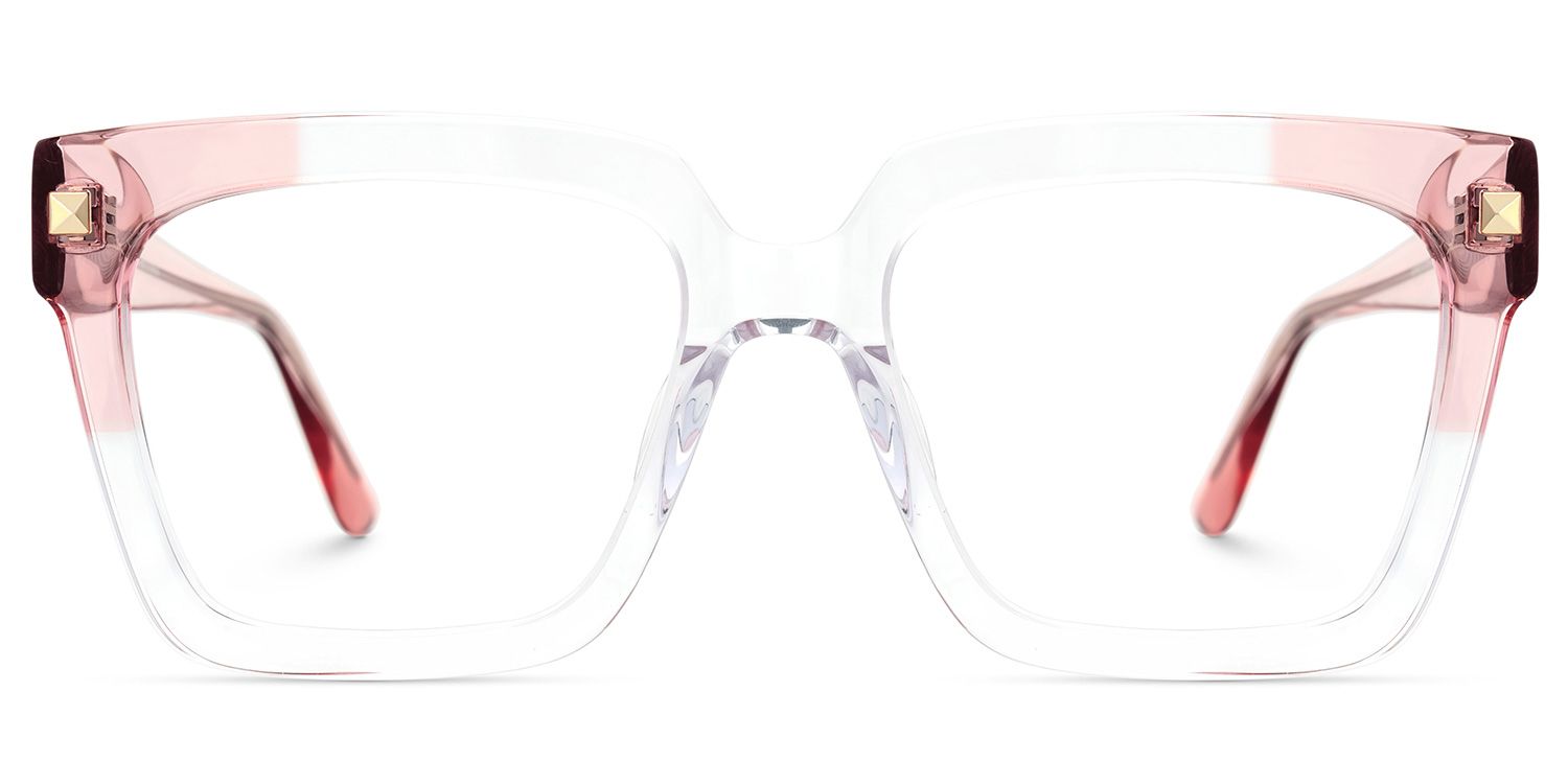 Glendalis Square Clear Frame with Pink Arms for Women | ZEELOOL Canada0
