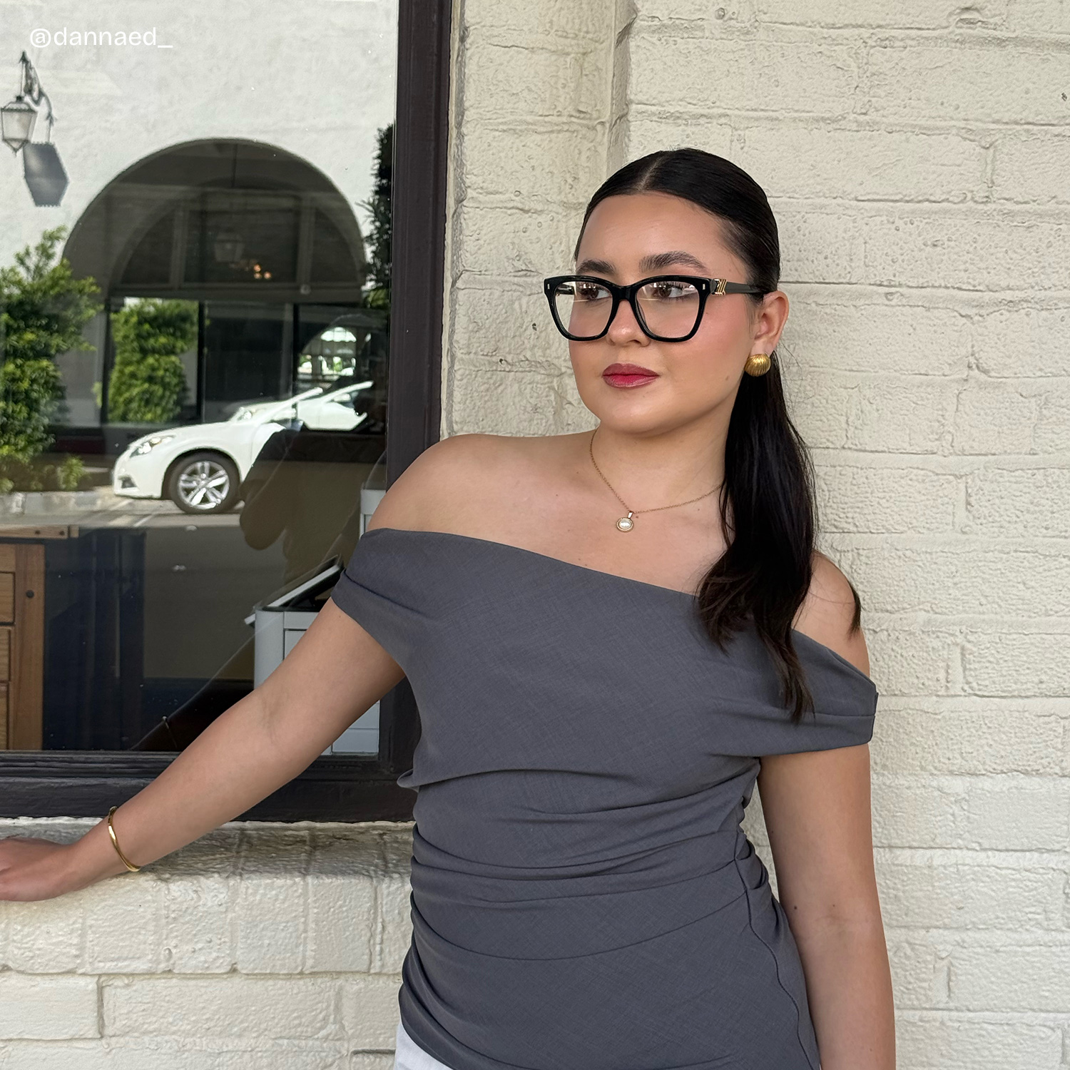 Mae Square Black Glasses7