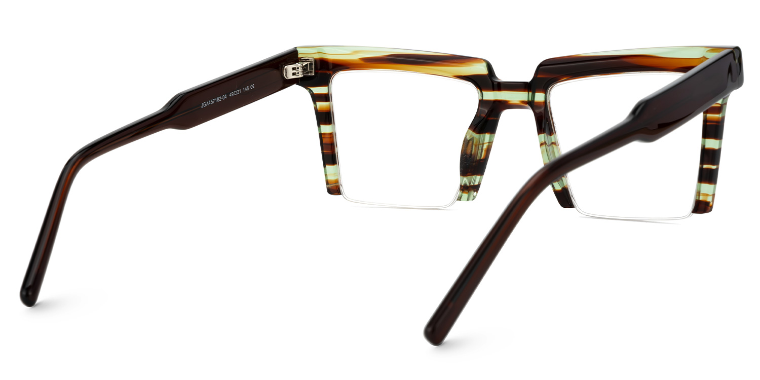 Semi-rim Ramzan Glasses with acetate for men -Zeelool Glasses3