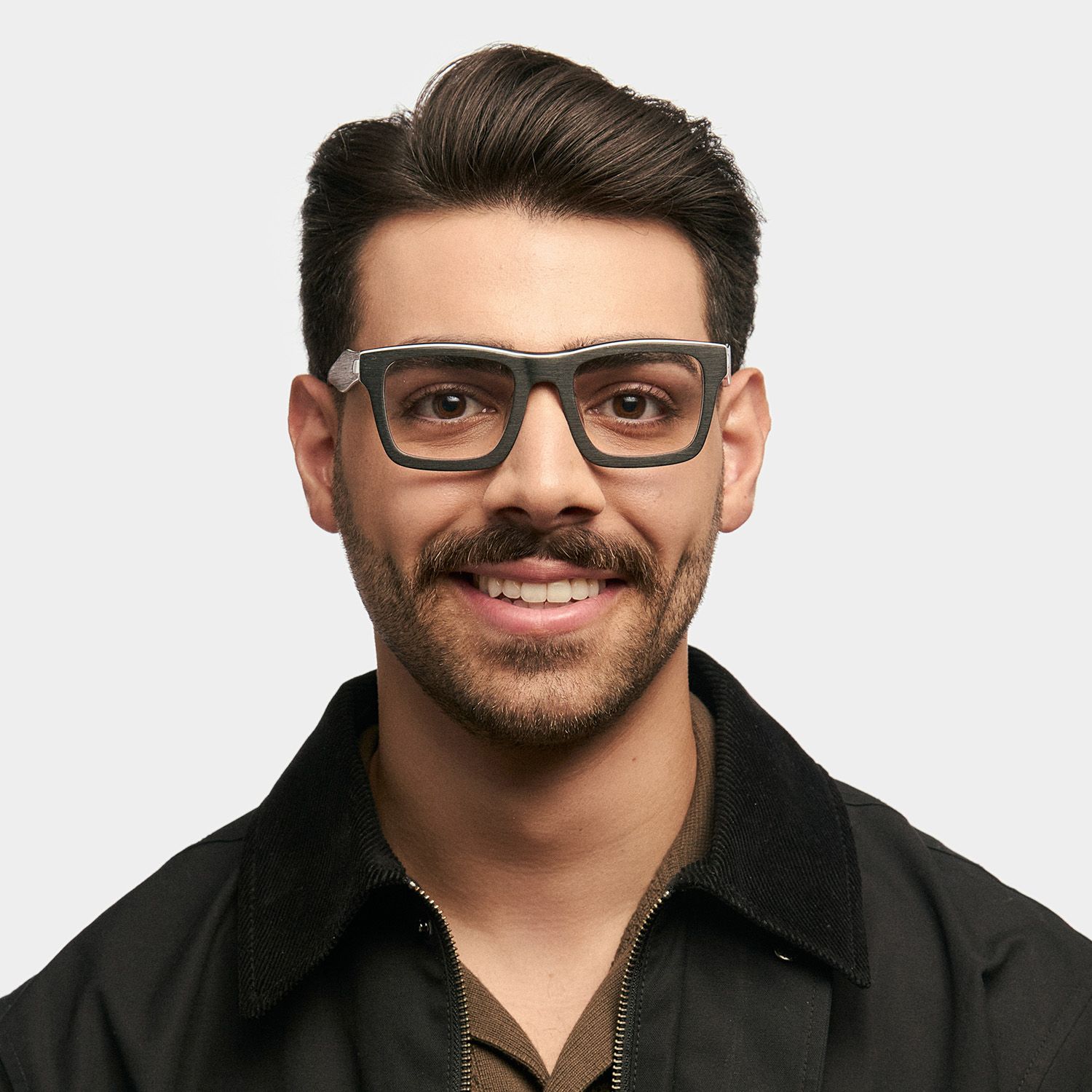 Riley Rectangle Black Frosted Frame Glasses | ZEELOOL Canada0