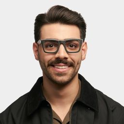 Riley Rectangle Dark-Gray Glasses0