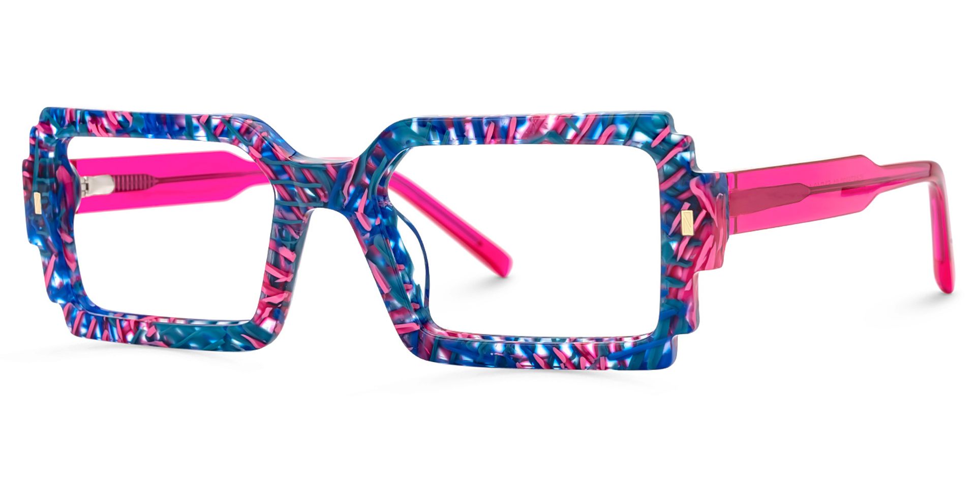 Frederick Bright Color Bold Rectangle Glasses | ZEELOOL Canada1