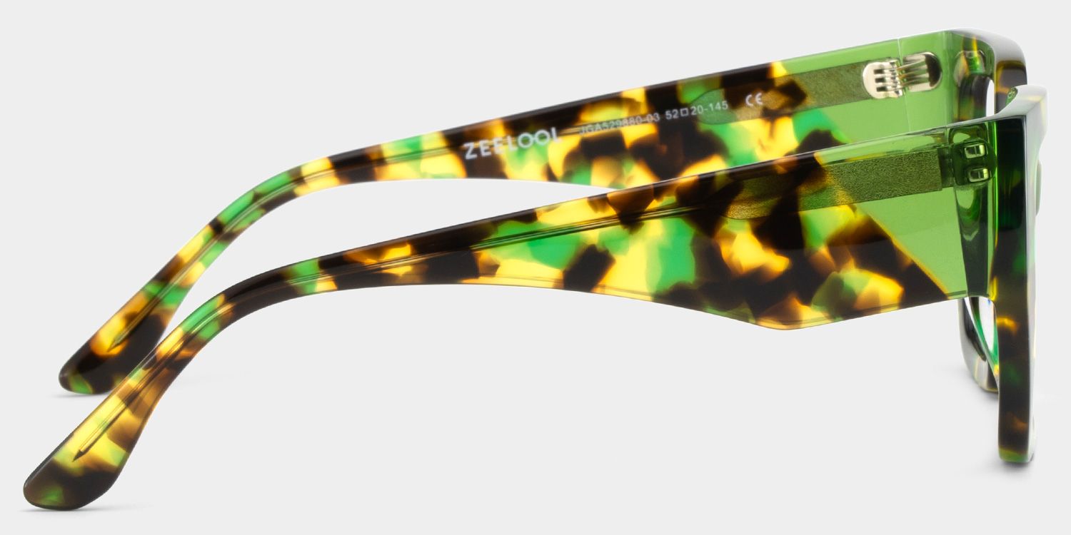 Viva Green Tortoise Frame Glasses with Square Frame Online | ZEELOOL Canada4