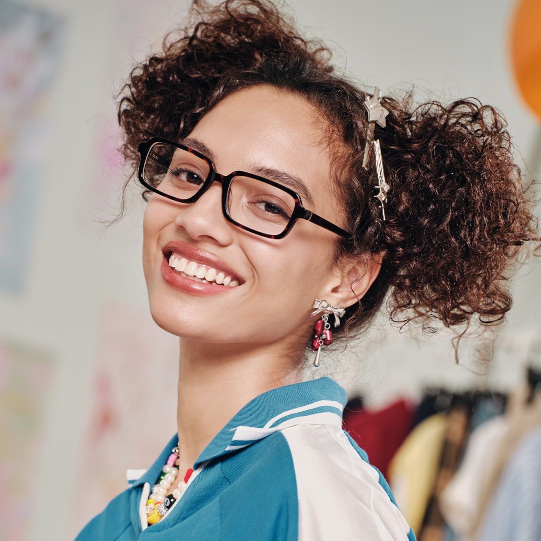 Danielle Matte Brown Tortoise Rectangle Glasses | ZEELOOL5