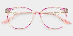 Chanty Pink Round Glasses2