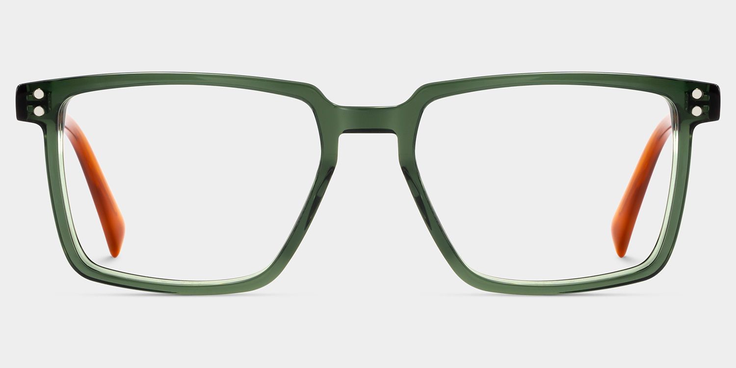 Griffin Green Brown Frame Glasses with Rectangle Frame Online | ZEELOOL Canada0