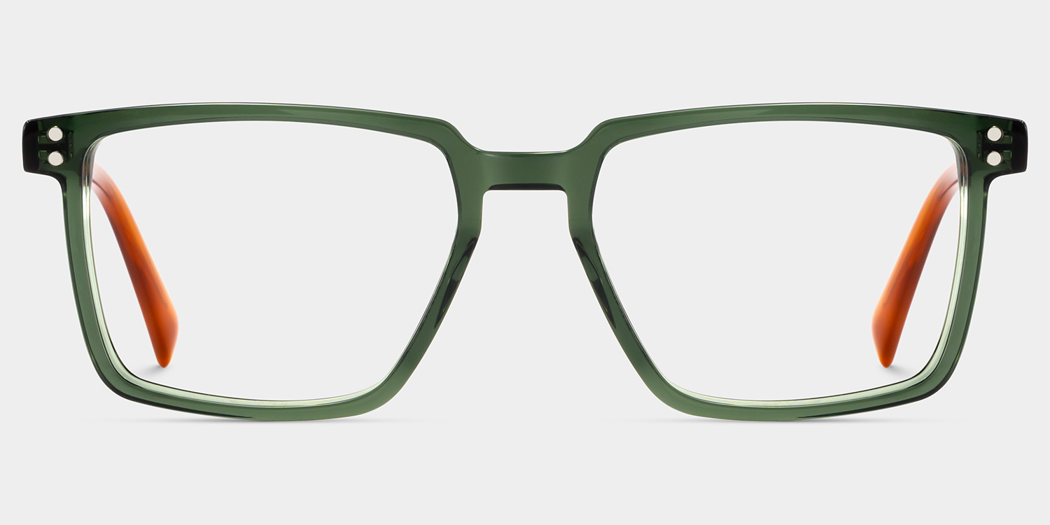 Griffin Green Brown Frame Glasses with Rectangle Frame Online | ZEELOOL Canada0
