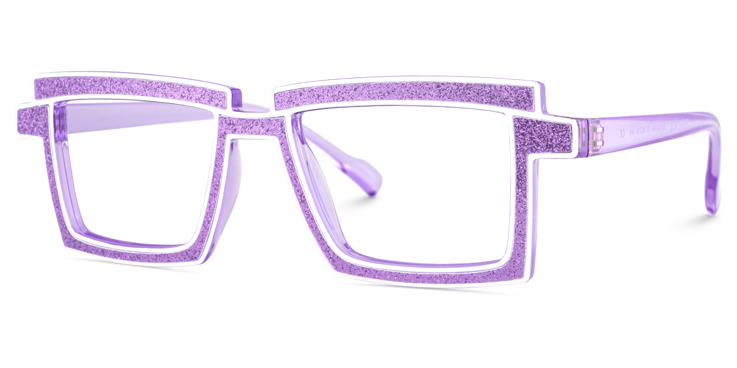 Zephyr Rectangle Lavender Glasses3