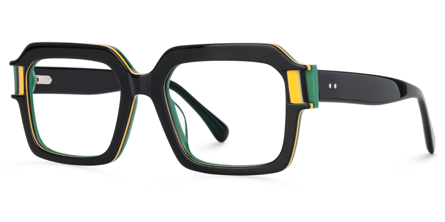 Suarez Square Men's Black Eyeglass Frames | ZEELOOL Canada1