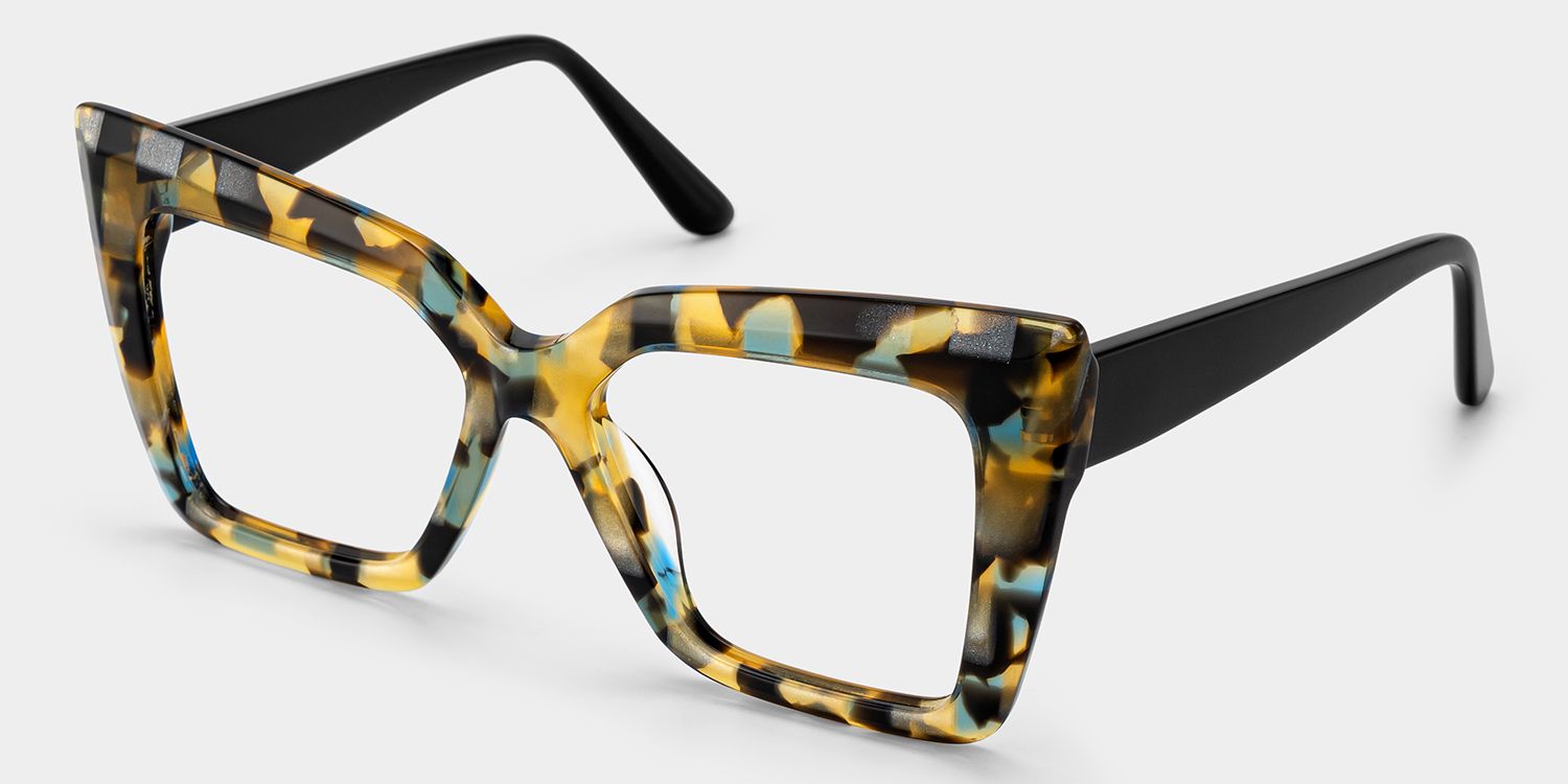 Designer Thiline Square Tortoise Glasses in Acetate Frame | ZEELOOL3
