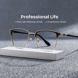 Dawson Browline Black Gold Glasses0