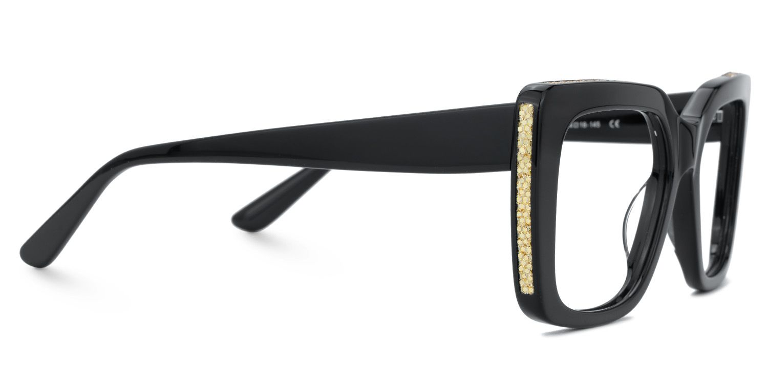 Black Rectangle Glasses Frames Maynard Glasses with Full-Frame | ZEELOOL Canada3