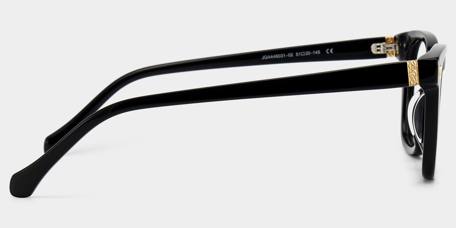 Heather Square Black Glasses4