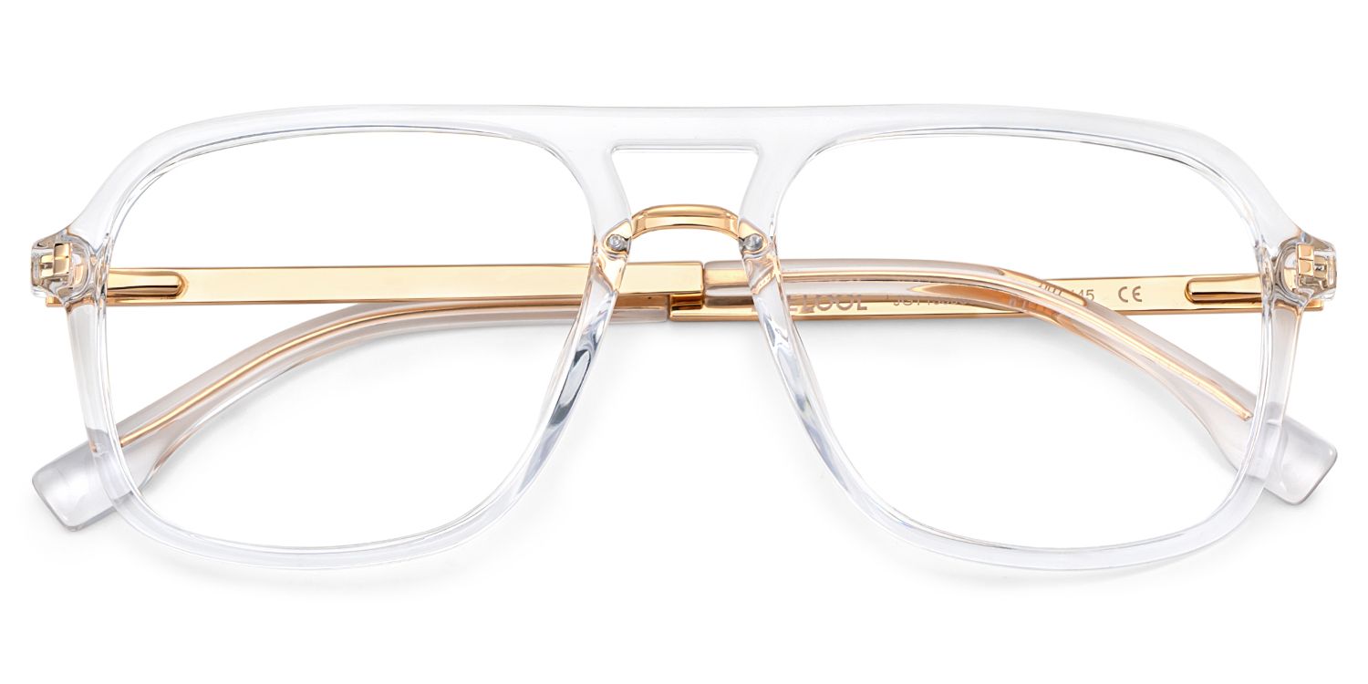 Aviator Kilworth Clear Glasses deals -Zeelool Glasses2