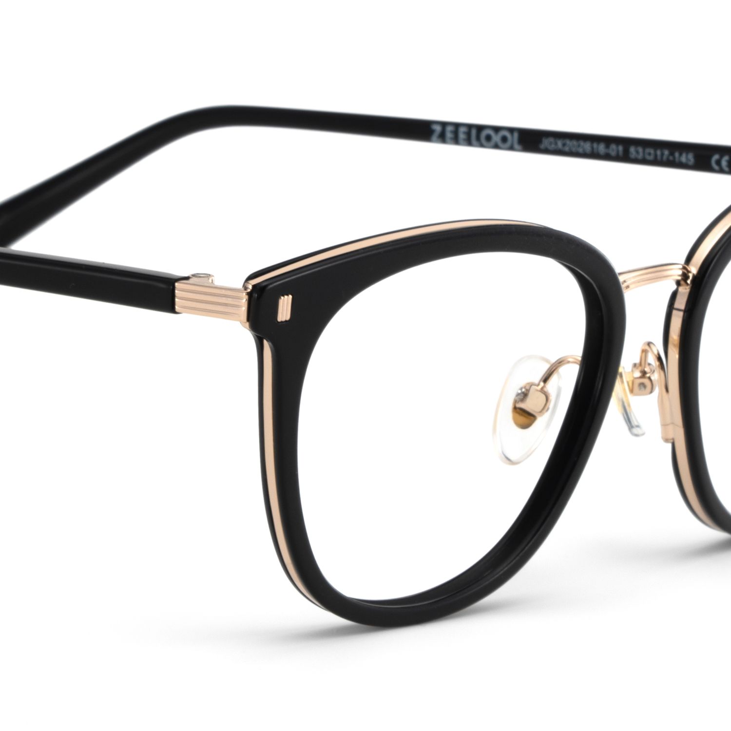 Caden Round Black Glasses6