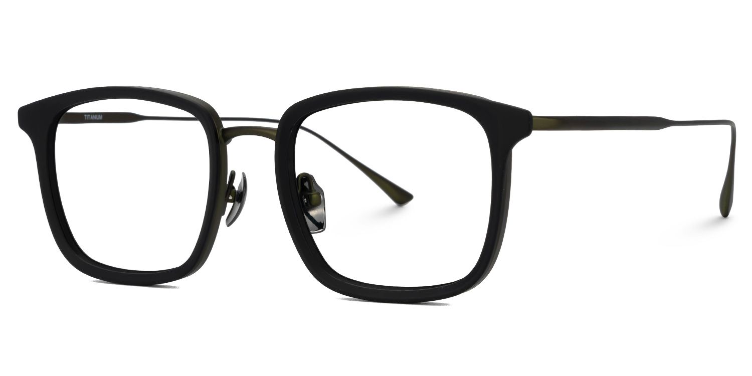 Gonzales Titanium Black Frame Glasses with Square Shape | ZEELOOL Canada1