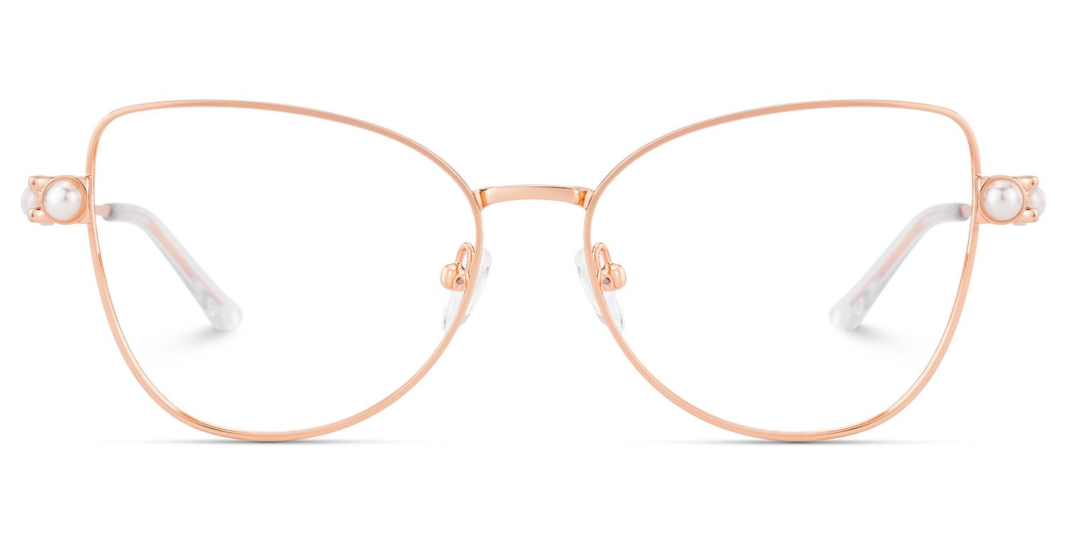 Gaga Eyeglasses in Cat eye Rose Gold Frame | Zeelool0