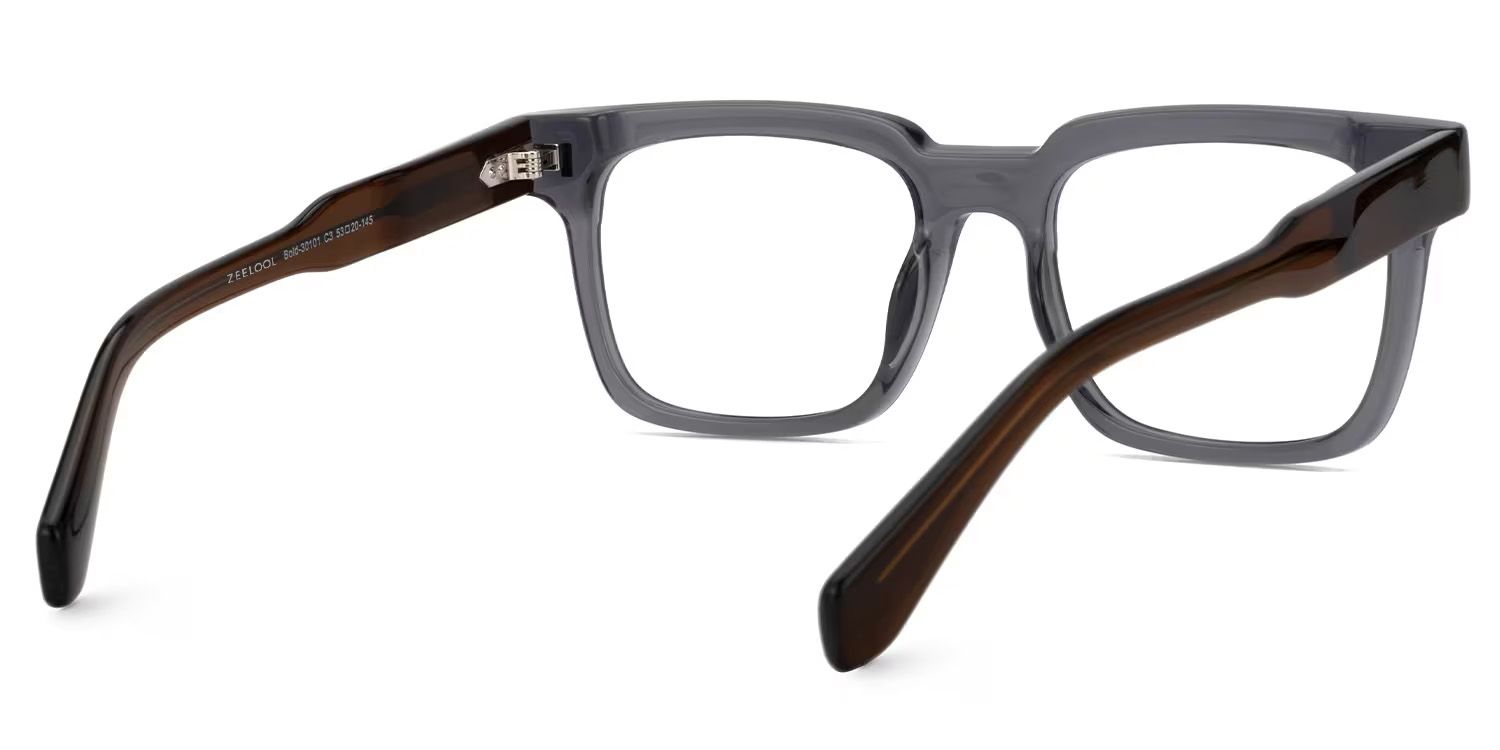 Square Katia Gray Color Frame Glasses | ZEELOOL Canada5