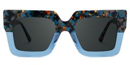 Brandon Square Blue Glasses0