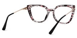Fillery Cateye Pink-Floral Transparent Glasses3