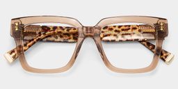 Caius Beige Square Glasses1