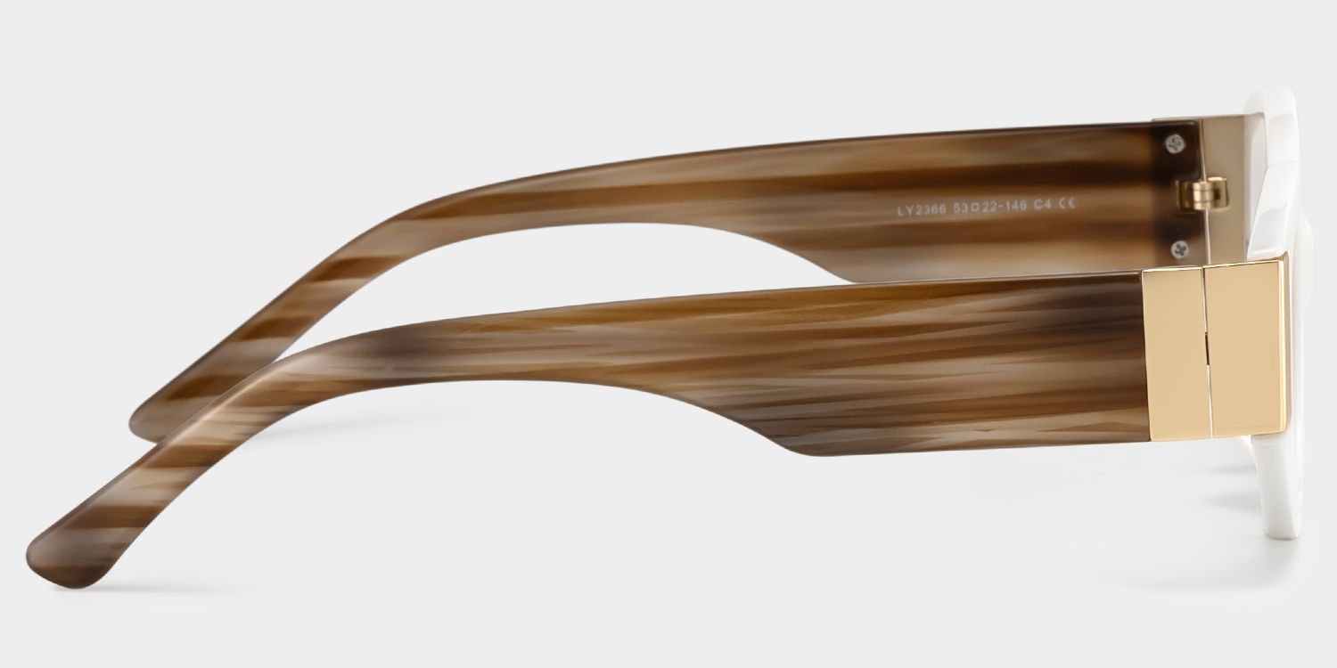 Havana white Frame Polarized Sunglasses with cat-eye Style Online | ZEELOOL Canada3