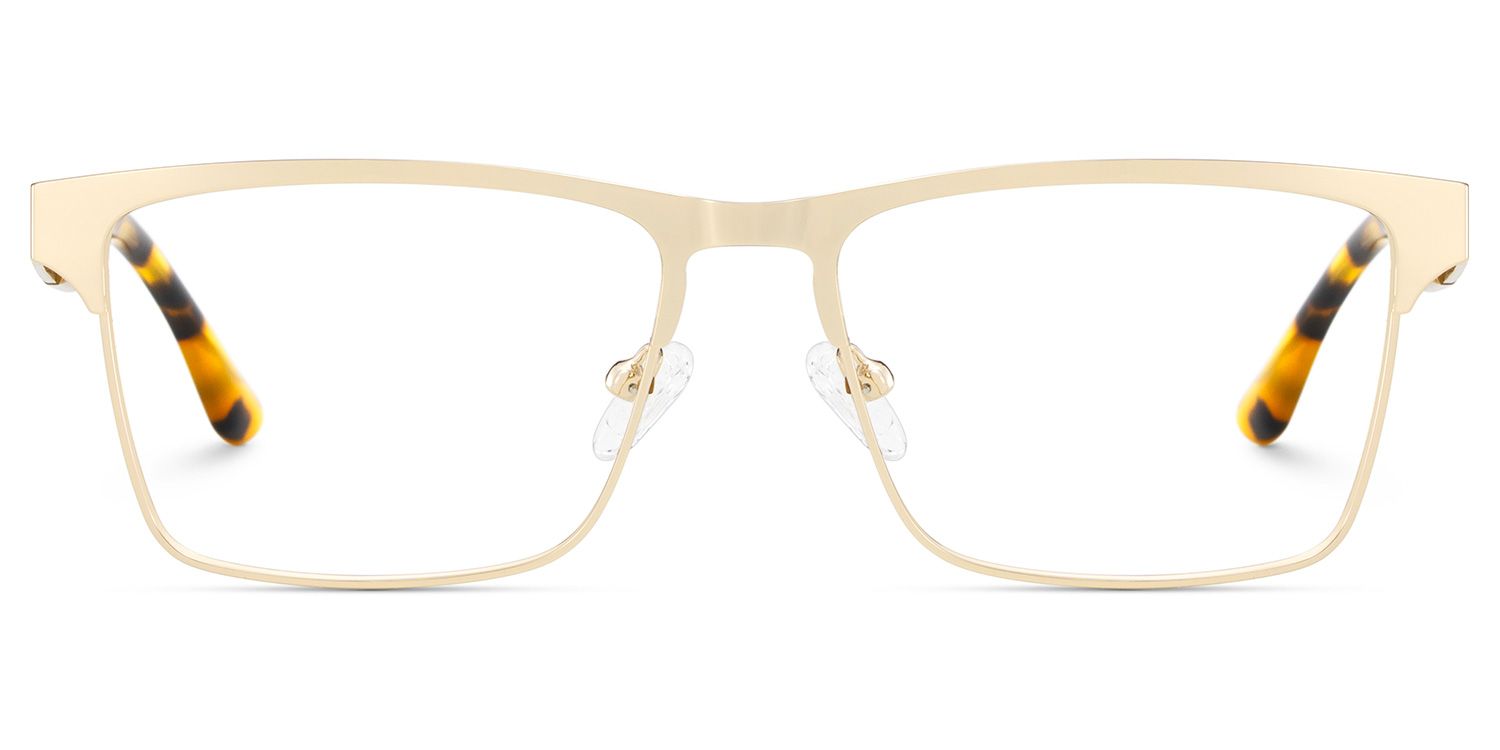 Jasper Eyeglasses in Browline Gold Frame | ZEELOOL Canada1