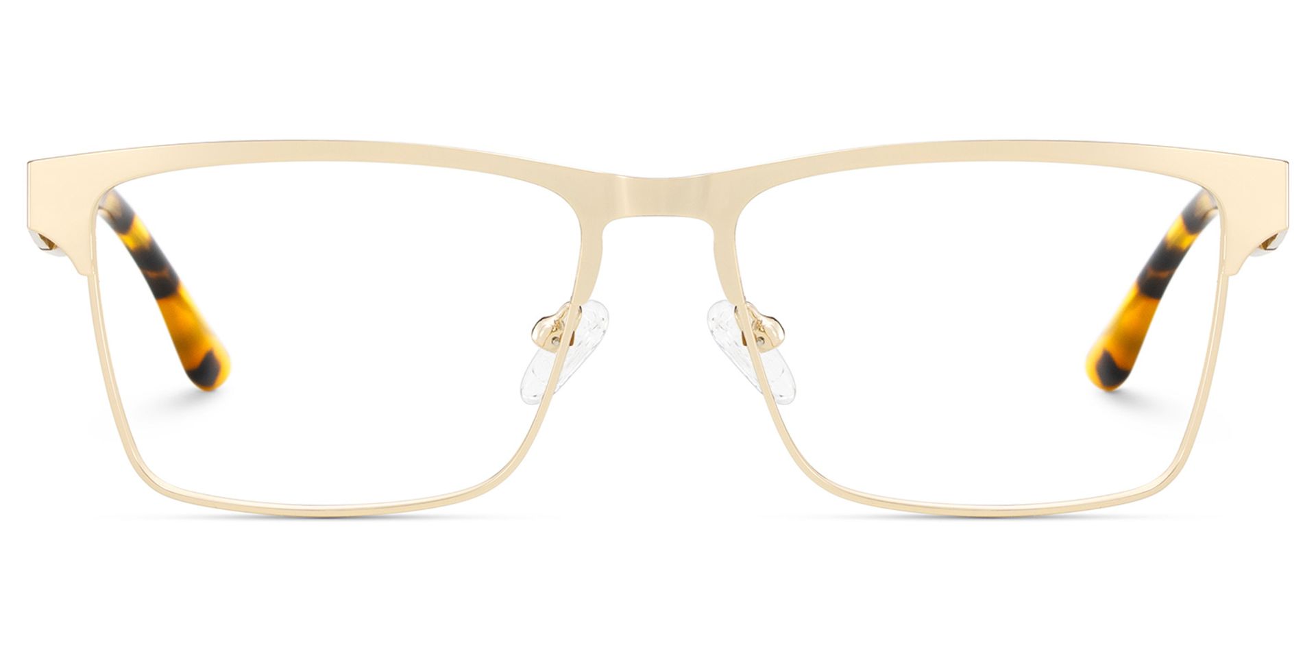 Jasper Eyeglasses in Browline Gold Frame | ZEELOOL Canada1