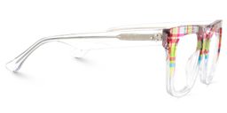Boston Square Clear-Plaid Glasses2