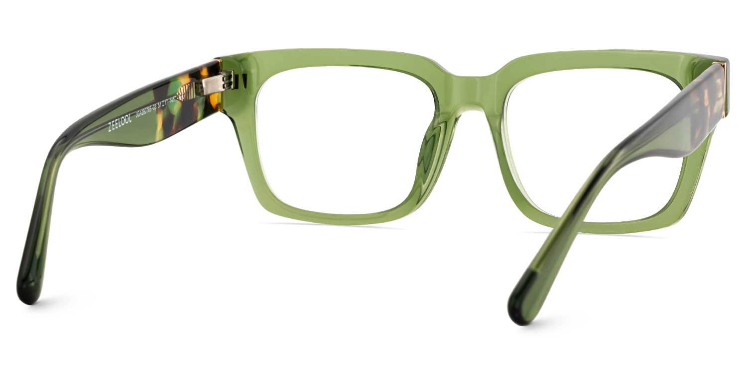 Fulford Rectangle Green Glasses4