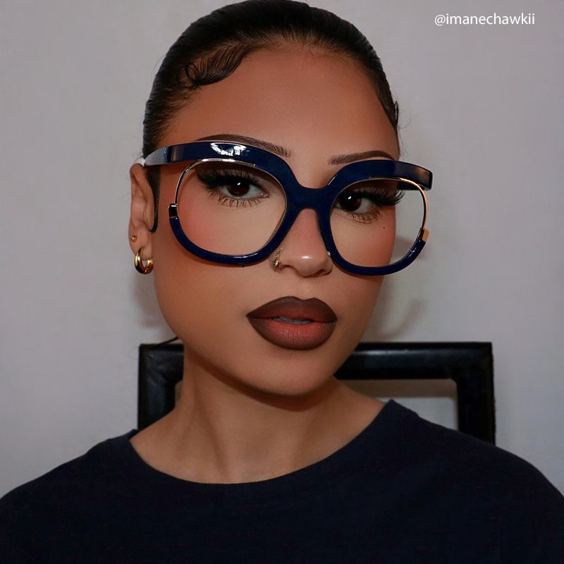 Darice Dark-Blue Round Eyeglasses | Zeelool4