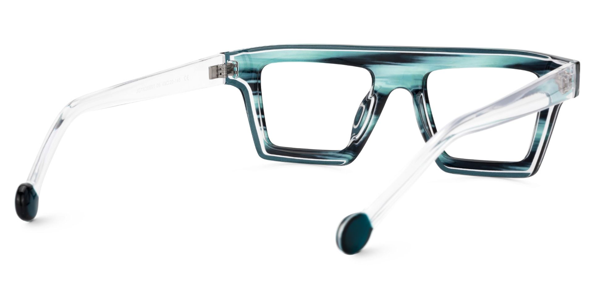 Gerri Blue Rectangle Frame Glasses Online | ZEELOOL Canada3