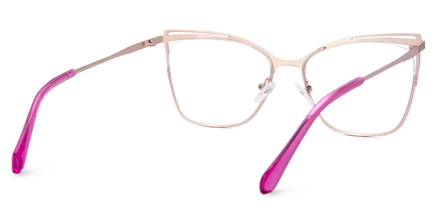 Darian Trendy Butterfly Frame Glasses in Semi-rimless | ZEELOOL Canada4