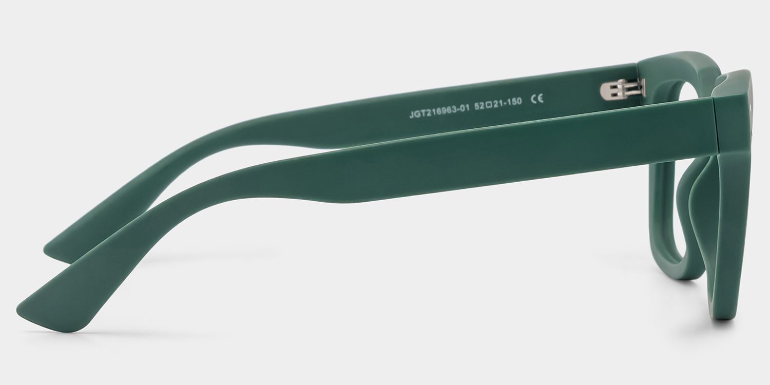 Liizbeett Square Eyeglasses with Dark Green Frames3