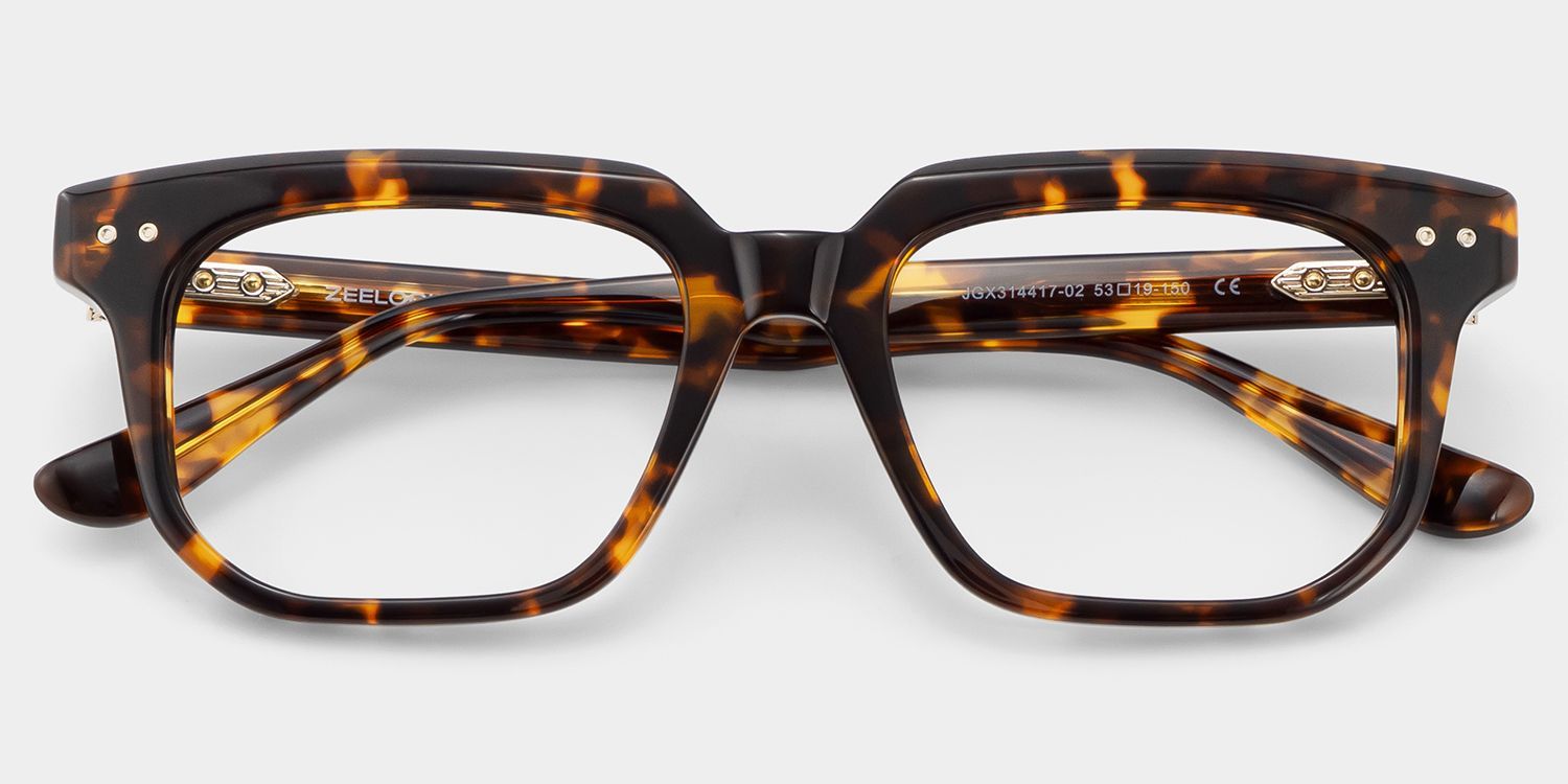 Michael Square Tortoise Shell Glasses Frames for Men | ZEELOOL2