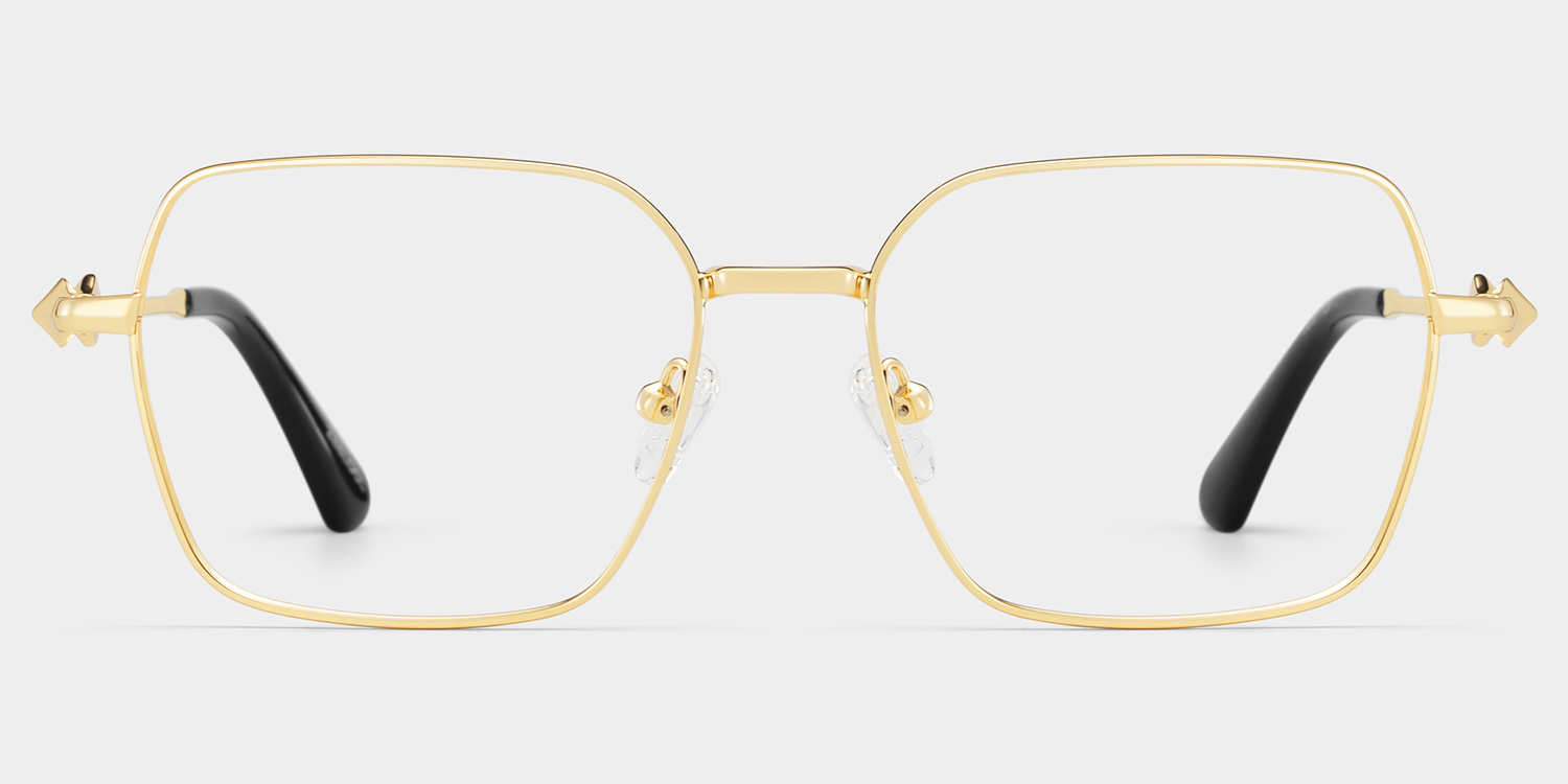 Kayla geometric gold Frame glasses Online | ZEELOOL2