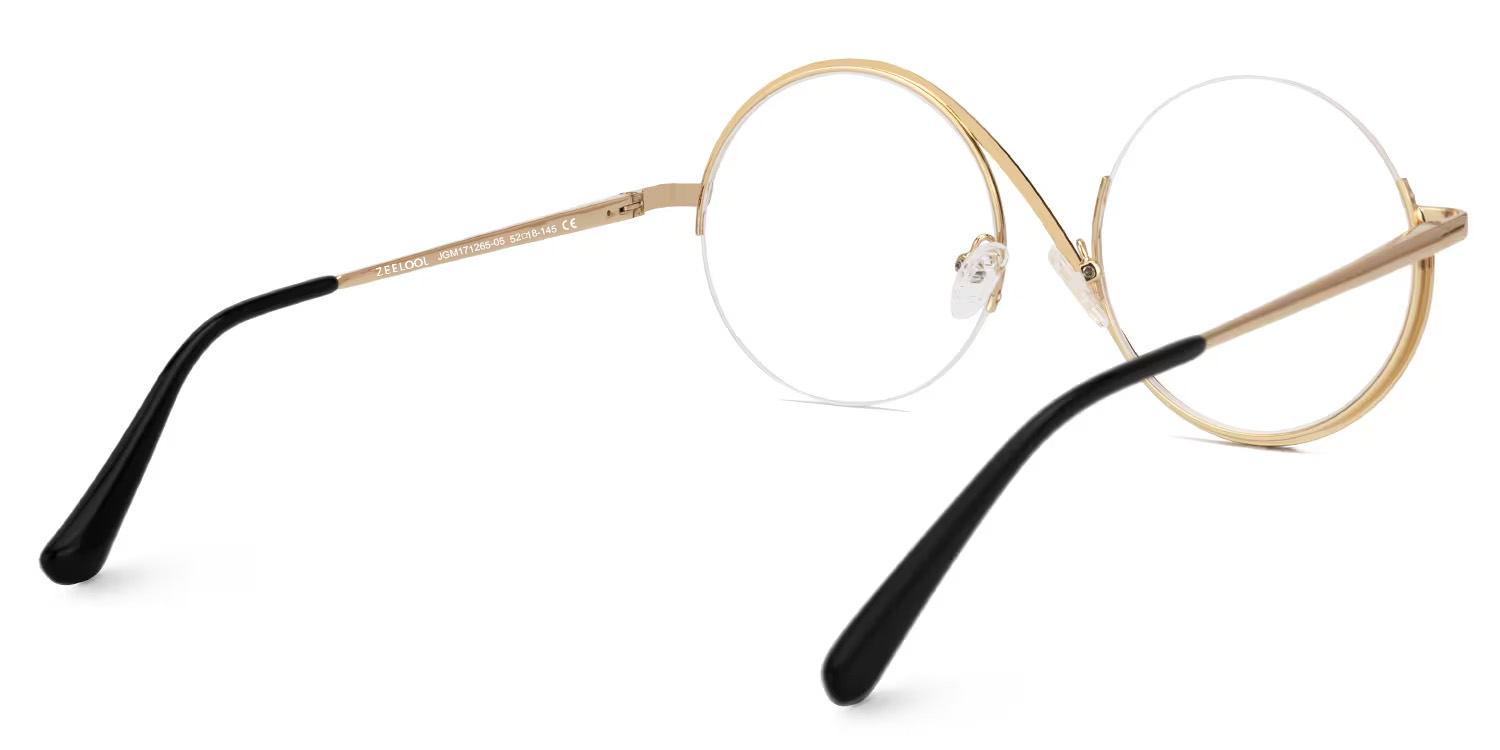 Round Flozif Black-White Glasses deals -Zeelool Glasses3