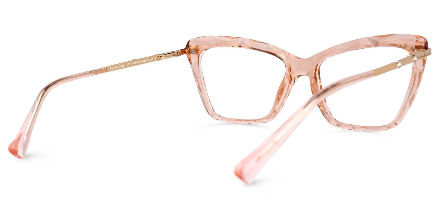 Juliet Cateye Peach TR90 Frame Glasses | ZEELOOL Canada3