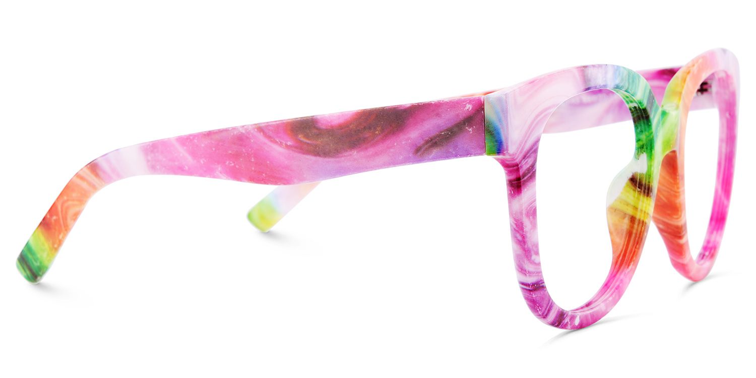 Multicolor Square Frame Glasses - Harrell on Sale | ZEELOOL Canada3