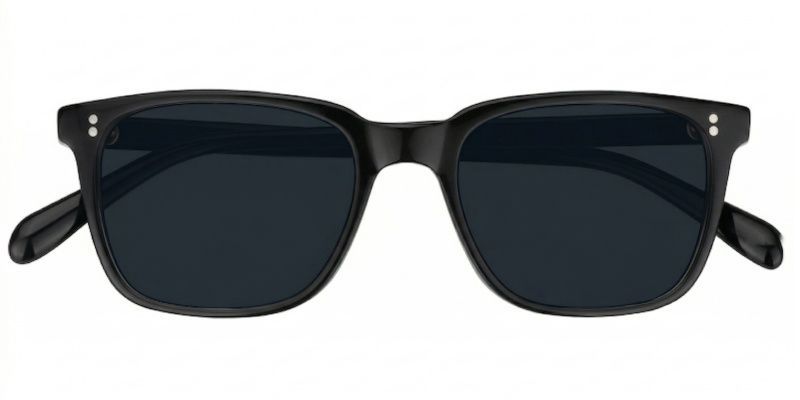 Lamont Rectangle Black Full Rim Sunglasses | ZEELOOL CA1