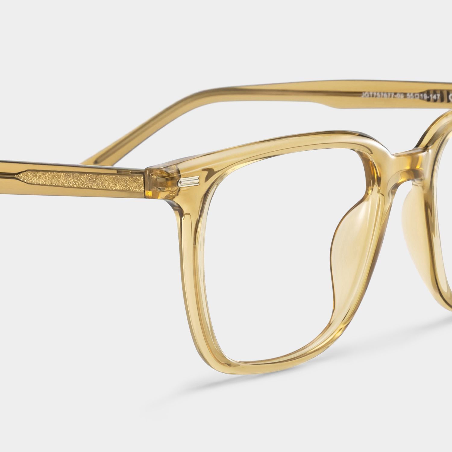 Jude Clear Beige Glasses with Square Frames | ZEELOOL5